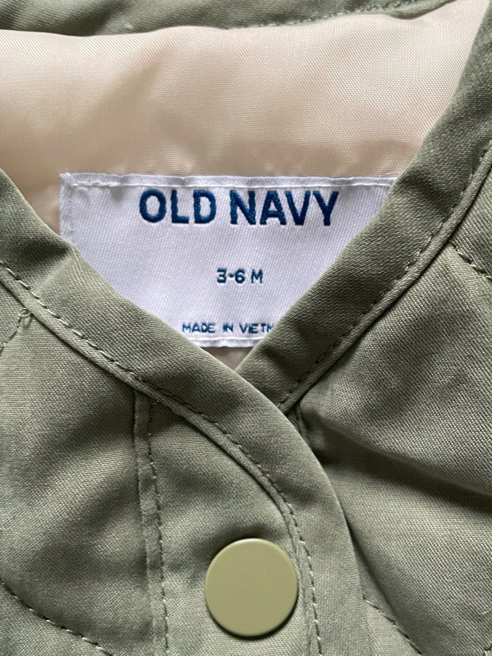 Old Navy Quilted Olive Green Puffer Jacket
